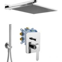 Regendusche Set Komplett 30cm Regenbrause Einhandmischer Unterputz - Paulgurkes