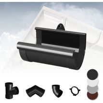 Rainway - Regenrinnen Komponenten Dachflächen 100m² pvc in 4 Farben s: Anthrazit, Rinnenverbindungsschale