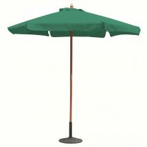 Gardeness - Regenschirm Ø2,5 Meter im Freien mit zentralem Holzpol Pictor - Green - Green