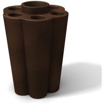 Regenschirmständer rund mit Wasserauffangschale modern bronze mod. Lulet