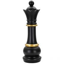 Mauroferretti - Soprammobile regina scacchi cm diam. 15X50 - chess - Colore: Nero
