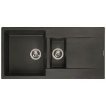 Reginox Amsterdam 15 Kitchen Sink Inset Single Bowl Drainer Granite Waste Black