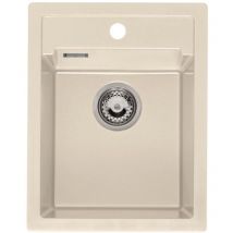 Reginox - Einbauspüle mit Frontblende Amsterdam 34- robustes Spülbecken aus Granit, caffe silvery