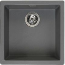 Reginox Amsterdam 40 Integrated Single Bowl Granite Kitchen Sink Grey Silvery