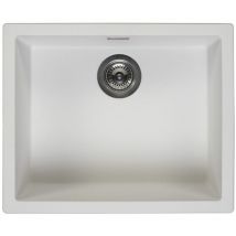 Reginox Amsterdam 50 Integrated Single Bowl Granite Kitchen Sink Pure White