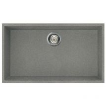 Reginox Elleci Quadra Titanium Kitchen Sink Granite Single Bowl Undermount Waste