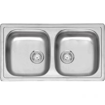Reginox - Einbauspüle Beta 20 Edelstahl Spülbecken - Doppelbecken für 800mm Unterschrank, 780x430mm - hochwertige Spüle für die Küche