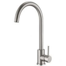 Reginox - taravo bn Single Handle 360 Degree Rotating Sink Tap, Brushed Nickel
