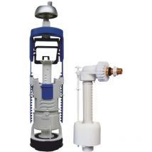 16500 - Meccanismo a doppio scarico 3/6 l nf, a pulsante, con valvola a galleggiante universale 0500 nf cl 1 - Regiplast