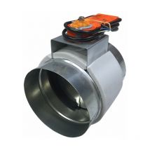 Registre motorisé avec servomoteur extra-plat 24 ou 230V - Registre motorisé Ø 200 mm - Avec servomoteur extra-plat 230 Volts, tout ou rien
