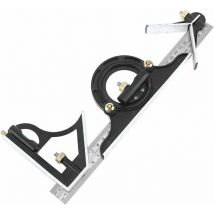 Ahlsen Regla de ángulo combinada de acero inoxidable multifuncional de 300 mm