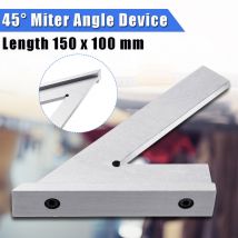 Regla de ángulo de inglete de 45° Herramientas de medición de calibre de base ancha 150 x 100 mm DIN875/2