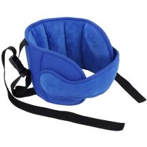Memkey - Réglable Auto Siège de Sécurité Porte-Tête pour Enfant, Confortable Cale Cou Oreiller Tête Fixation Holder Repose Protéger Coussin, Bleu