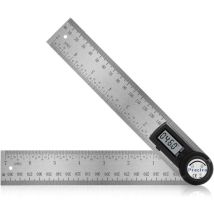 Règle D'Angle Numérique, Rapporteur, Mesure De Longueur 400 Mm Et D'Angle En Acier Inoxydable Avec Maintien, Zéro Et Grand Ecran Lcd, Système Mm/inch,