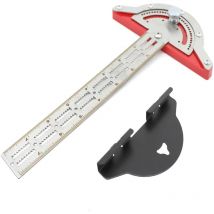 Sunxury - Règle de bord pour le travail du bois, règle d'outils de précision pour le travail du bois avec rapporteur d'angle réglable, règle de