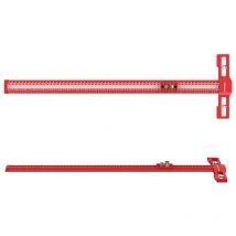 Règle de marquage multifonctionnelle S-24, 400 mm, curseur encliquetable, marquage à 360°, base épaisse, longueur réglable 400 mm, pour tâches de