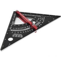 Jusch - Règle de Triangle réglable, règle de Triangle en Alliage d'aluminium, Règle de Triangle Mobile Outil Multifonctionnel