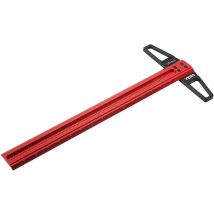 Drillpro - Règle en t de marquage de positionnement de traceur de précision pour le travail du bois en alliage d'aluminium 16 pouces 1/16 pouces par