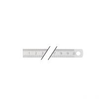 Promat - Règle en métal L.500mm acier flexible graduation g b -mm/1/2mm