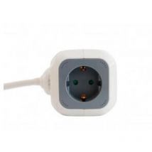 3gas - 3GO REG4CUBEUSB base múltiple 1,4 m 4 salidas ac Interior Gris, Blanco