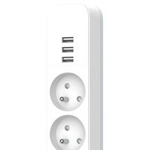 Regleta 4P + 3 usba - Cable 3G1 - 5 mm² - 1,5 metros Quarx