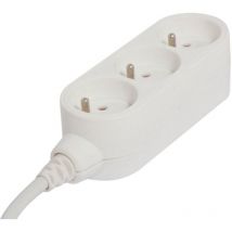 Regleta cableada compacta 3 enchufes blanco Chacon Chacon