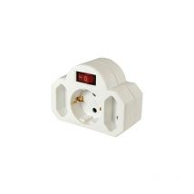 00108846 Type f (Schuko) Universal White Power Plug Adapter – Power Plug Adapters - Hama