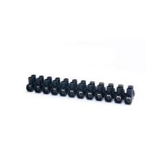 Tekox - Regleta de conexión de 12 polos de 10 mm² (450V 57A) color negro