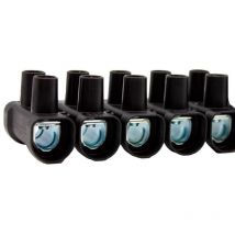 Gaestopas - Regleta de conexion negra 12 contactos 25mm