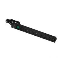 Gigamedia - GGMB8PI Regleta 19' 8 tomas ute con interruptor bipolar iluminado