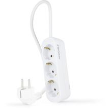 Nano Cable - Base Multiple 3 Prises Câble 1,4m Blanc 10.38.0003-ns