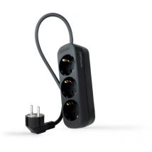 Nano Cable - Base Multiple 3 prises Câble 1,4m Noir 10.38.0003-ns-bk