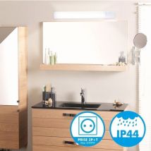 Eclairage Design - Réglette applique salle de bain led 8W 900Lm avec Prise