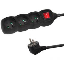 Elk211k power strip 3gn/3m black - Esperanza