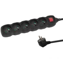 Elk215k power strip 5gn/3m black - Esperanza