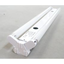 Pro.tec - Reglette fluo double 2x18W interieur 630x83x43mm avec tubes 4000K et ballast 230V IP20 protec CORAIL218