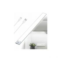 Réglette led Cuisine Sous Meuble Rechargeable usb - 40 cm - 2500 mAh - Lampe Placard Détecteur de Mouvement - Barre led Sans Fil Rechargeable