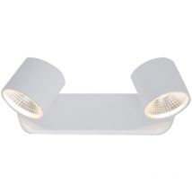 Réglette murale design Oslo métal blanc 2 led