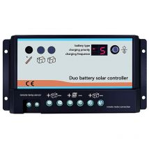 Regolatore di carica pwm 10A 12/24V regduo per 2 batterie EP210 Ep Solar