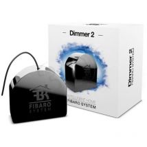 Fibaro - Micromodulo regulador (dimmer) FGD-212 con tecnología Z-Wave Plus, Color Negro (Black), permitir controlar una lámpara o bombilla