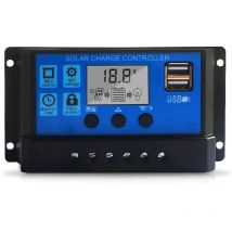 Contrôleur de charge solaire 100 a, panneau solaire amélioré, port usb, régulateur intelligent de batterie, écran lcd réglable multifonction,