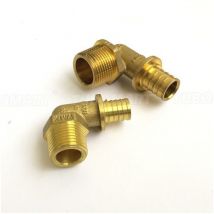 Rehau - 137613-001 - Elbow 90° male - 20x1,9 - R3/4 - Brass - yellow