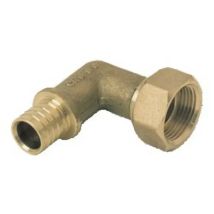 Rehau - 137773 Prisoner nut Connection 90° female 20x1,9-G3/4 Brass - yellow