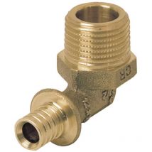 Rehau - 169133-001 - Elbow à 90° diameter 12 - 15x21 male brass - gold