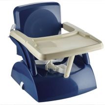 Rehausseur de chaise enfant 2 en 1 Thermobaby yeehop - 6-18 mois - Harnais sécurité 3 points - Tablette amovible - Bleu océan