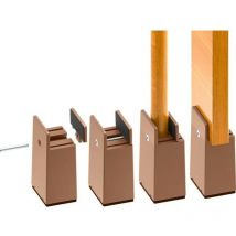 Rehausseur Pieds de Lit Reglable de 4 pouces, Rehausseurs de Meubles Robuste de 10cm, pour Épaisseur de Pied du Lit 0 à 1,5 pouces, Hauteur de Lit,