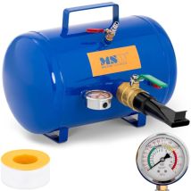 MSW - Luftpumpe, Druckbehälter zum Aufpumpen von Reifenrädern mit einem Manometer von 8 bar, 19,5 l