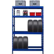 Proregal-regale Günstig Kaufen - tagère à pneus Tiger HxLxP 180x120x40cm jusqu'à 12 pneus sur 2 niveau + 2 rangements Bleu