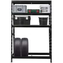 Proregal-regale Günstig Kaufen - tagère à pneus Tiger HxLxP 180x120x40 cm jusqu'à 6 pneus sur 1 niveau + 3 rangements Noir
