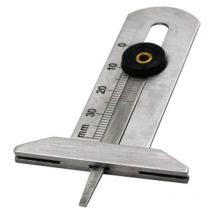 Reifentiefenmesser, tragbar, 0–30 mm, Profiltiefe, Edelstahl, Reifenmessgerät, Reifenmessschieber, Sicherheitslineal, Reifenmessgerät für Auto und